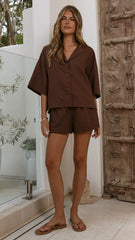 Luna Shorts Chocolate
