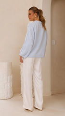 Ally Knit Sweater Blue