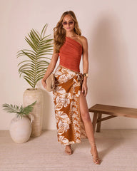 Rizza Ruched One Shoulder Top
