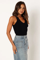 Emily Rib Top Black