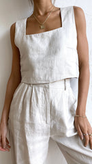 Tillie Crop Top Oatmeal