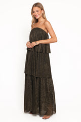 Bloom Strapless Maxi Dress Black