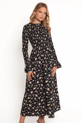 Mairead Maxi Dress Black Floral
