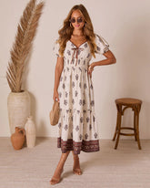 Creslen Fit And Flare Midi Dress