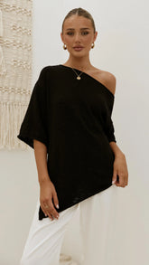 Keisha Off The Shoulder Top Black