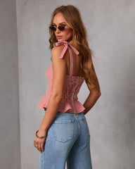 Bimini Striped Peplum Top