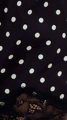 Makoa Lace Shorts Black White Polka