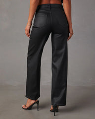 VICI Icon Coated High Rise Straight Jeans