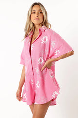 Sebastian Romper Pink White