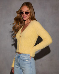 Be Still My Heart Fuzzy Knit Button Front Cardigan