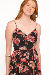 Naver Maxi Dress Black Floral