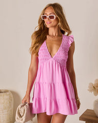 Uma Smocked Tiered Mini Dress