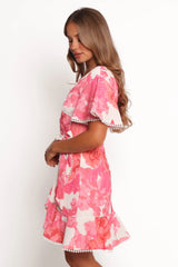 Jem Mini Dress Pink Floral