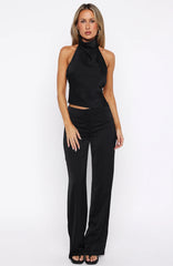 Time Passes Dress Pants Black