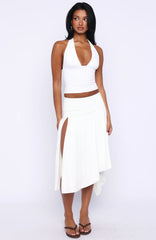 Losing What We Had Midi Skirt White