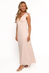 Bette Midi Dress Red Polka Dot