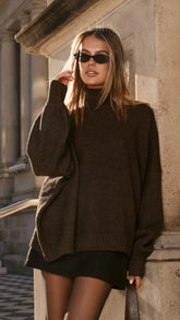 Harita Knitted Sweater Chocolate