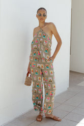Hana Pants Olive Print