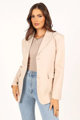 Myla Single Button Blazer Cream