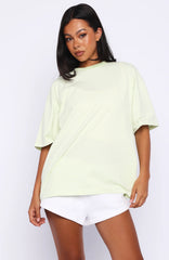 Touchdown Oversized Tee Lime Stripe