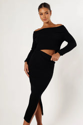 Charlotte Knitted Set Black