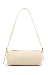 Gannon Shoulder Bag Bone Faux Suede