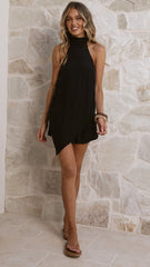 Margot Halter Top and Shorts Set Black