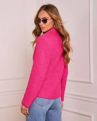 Sweet Talks Tweed Contrast Trim Jacket