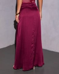 Elizabeth Satin Maxi Skirt