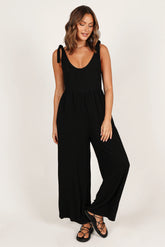 Ayla Linen Jumpsuit Black
