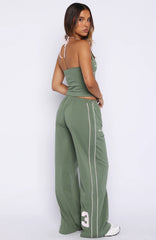 Cant Help The Feeling Track Pants Khaki