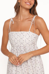 Ashtyn Maxi Dress Purple Ditsy Floral