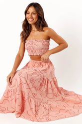 Francesca Two Piece Set Pink Swirl