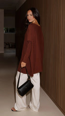 Amalia Knit Top Chocolate