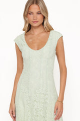 Mapleton Maxi Dress Sage Green Lace