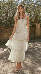 Page Maxi Dress Green Floral