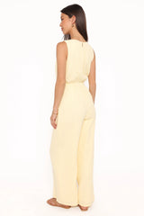 Brenna Cotton Jumpsuit Baby Yellow