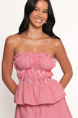 Luna Skirt Set Red Gingham