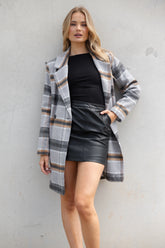 Zella Long Coat Grey Multi