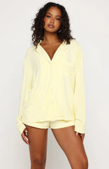 Airplane Mode Modal Pyjama Shorts Lemon