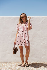 Bertine Mini Dress Pink Polka Dot