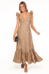 Romola Midi Dress Bronze