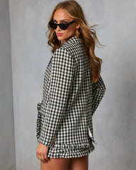 Paloma East Plaid Tweed Blazer