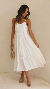 Zoey Midi Dress White