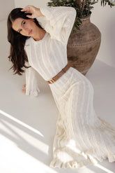 Colter Long Sleeve Maxi Dress White
