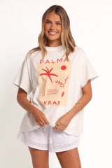 Krabi Beach Graphic Tee White