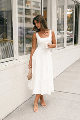 Una Midi Dress White