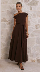Gemma Maxi Dress Chocolate
