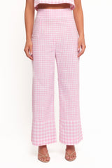 Devlin Cotton Pant Pink Gingham