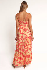 Forbes Maxi Dress Red Floral